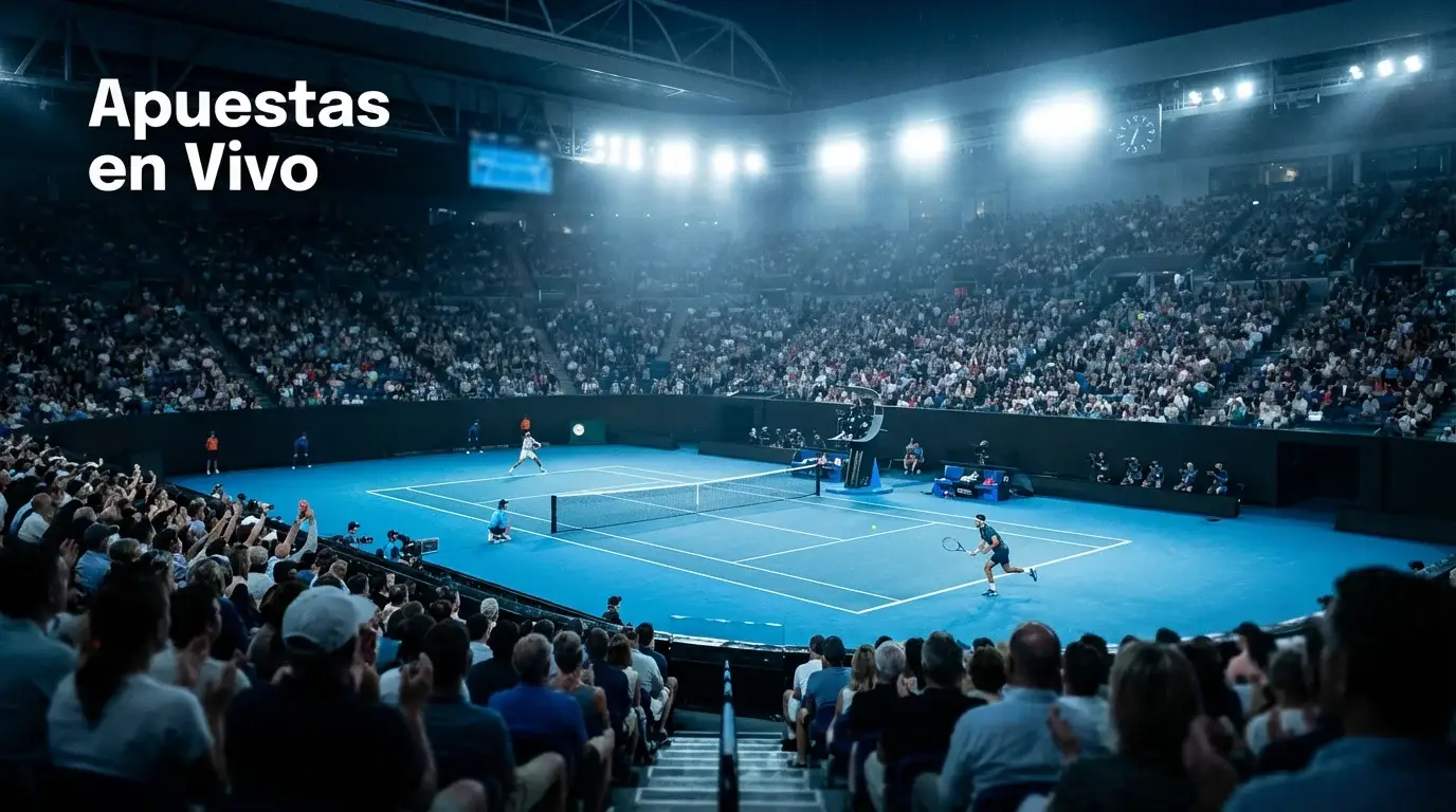 Apuestas de tenis en vivo — partido de tenis en directo en estadio